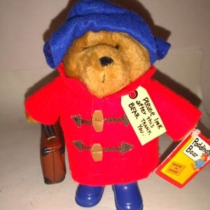 Paddington Bear w/ Red rare coat and suit case..New.